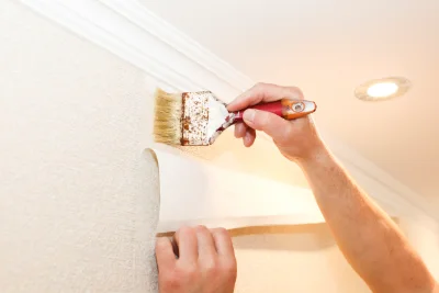 Pose de papier peint à Puyvalador — revêtements muraux et toiles de verre